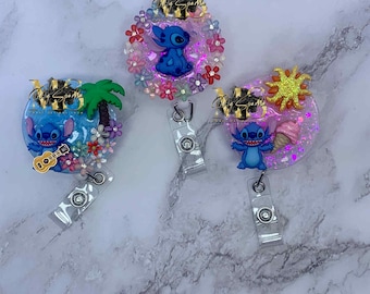 Blue Alien Ohana Badge Reel, Nurse Gift, Medical Badge Reel, Healthcare, Funny Badge Reel, Clinic Badge Reel, Retractable Badge Reel, RN CNA