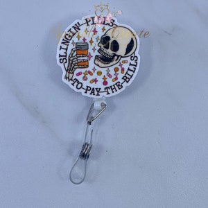 Badge Reel|Nurse Gift|Teacher Gift|Skeleton Badge Reel|Coffee Gift|Iced Coffee Badge Reel|Phlebotomist|Pharmacist|Coffee Lover|Caffeinated