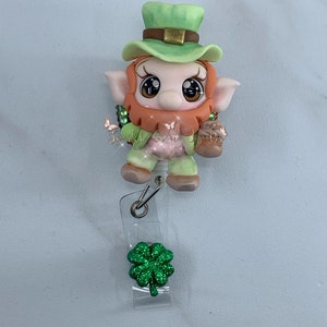 Badge Reel|Nurse Gift|Night Shift|Phlebotomist|Retractable Badge Reels|Clinic Badge Reel|CNA, Teacher, Healthcare, Vet, Office|St. Patrick