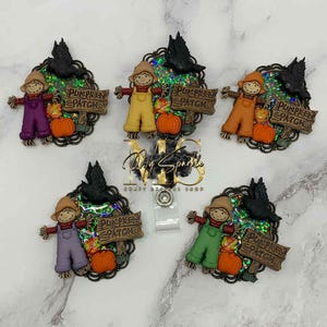 Scarecrow Badge Reel, Fall Autumn Nurse Gift, Medical Badge Reel, Clinic Badge Reel, Healthcare, Retractable Badge Reel, Teacher Badge Reel