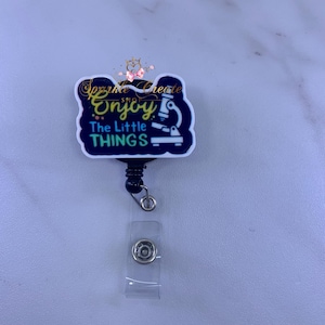 Badge Reel|Science Badge Reel|Lab Badge Holder|Tech Gift|Scrubs|Retractable Badge Reel |Scientist Badge Reel|Microscope Badge Reel|DNA Lab