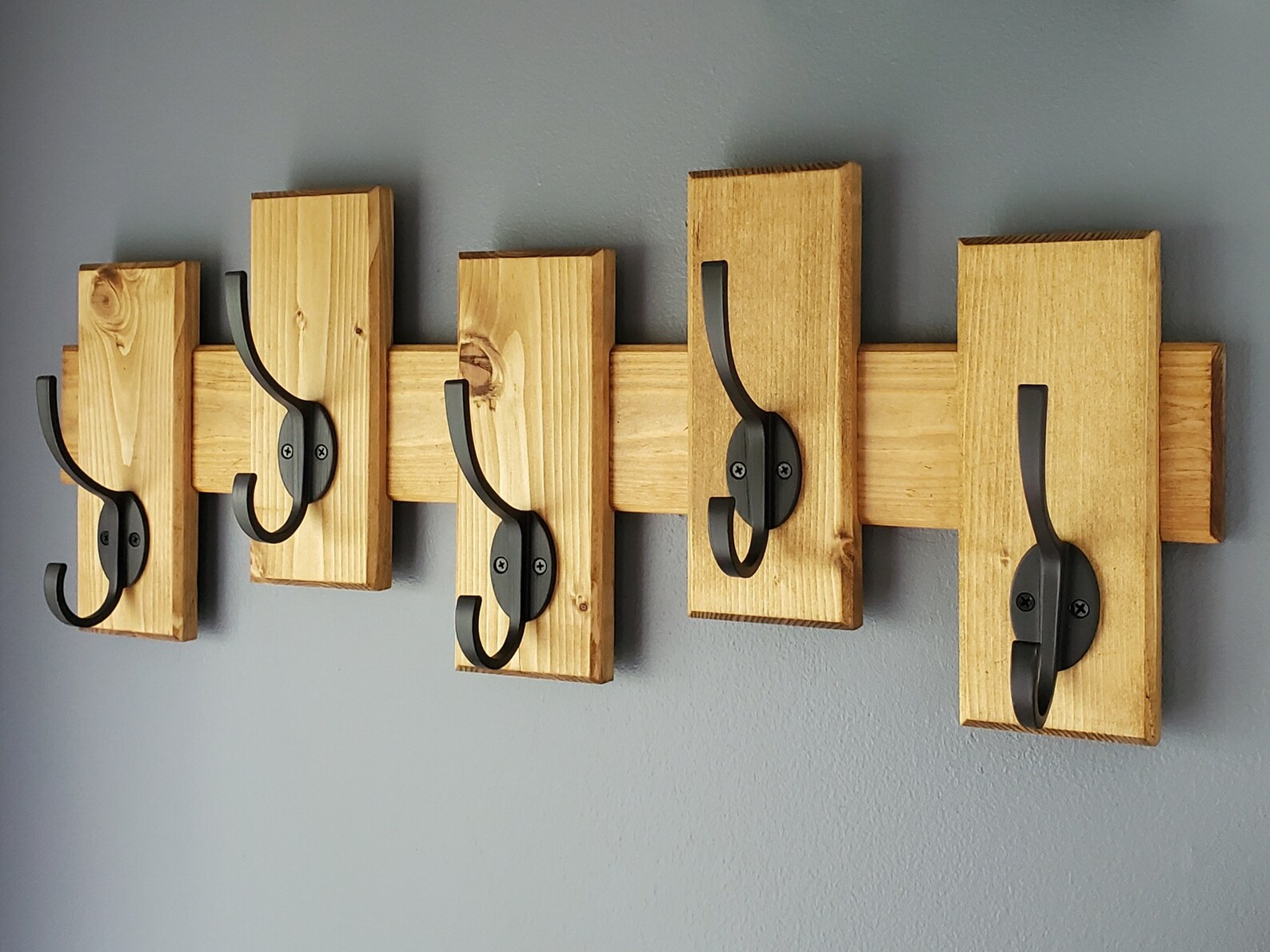 Rustic Hangers Coat Wall Mounted Rack, Modern Rustic Hanger, Entryway Organizer ...