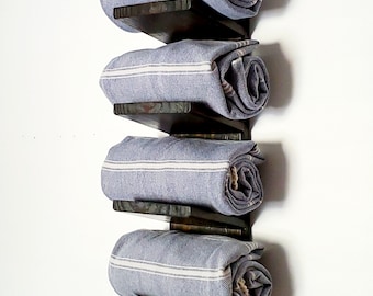 Towel Rack (Modern Rustic Style- Beveled Edges) Farm House, Bathroom storage, Shower, Wet room, Wood shelf, Poolside cabana, Guest room, Gym