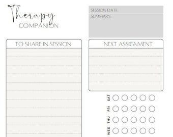 Strona planera sesji terapeutycznej w formacie PDF