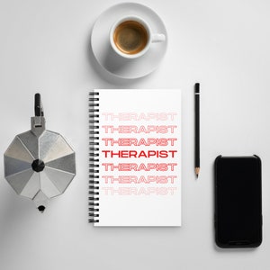 Spiral notebook-Therapist in Red