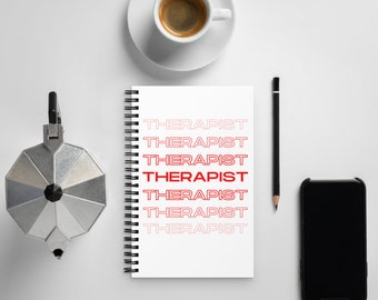 Spiral notebook-Therapist in Red