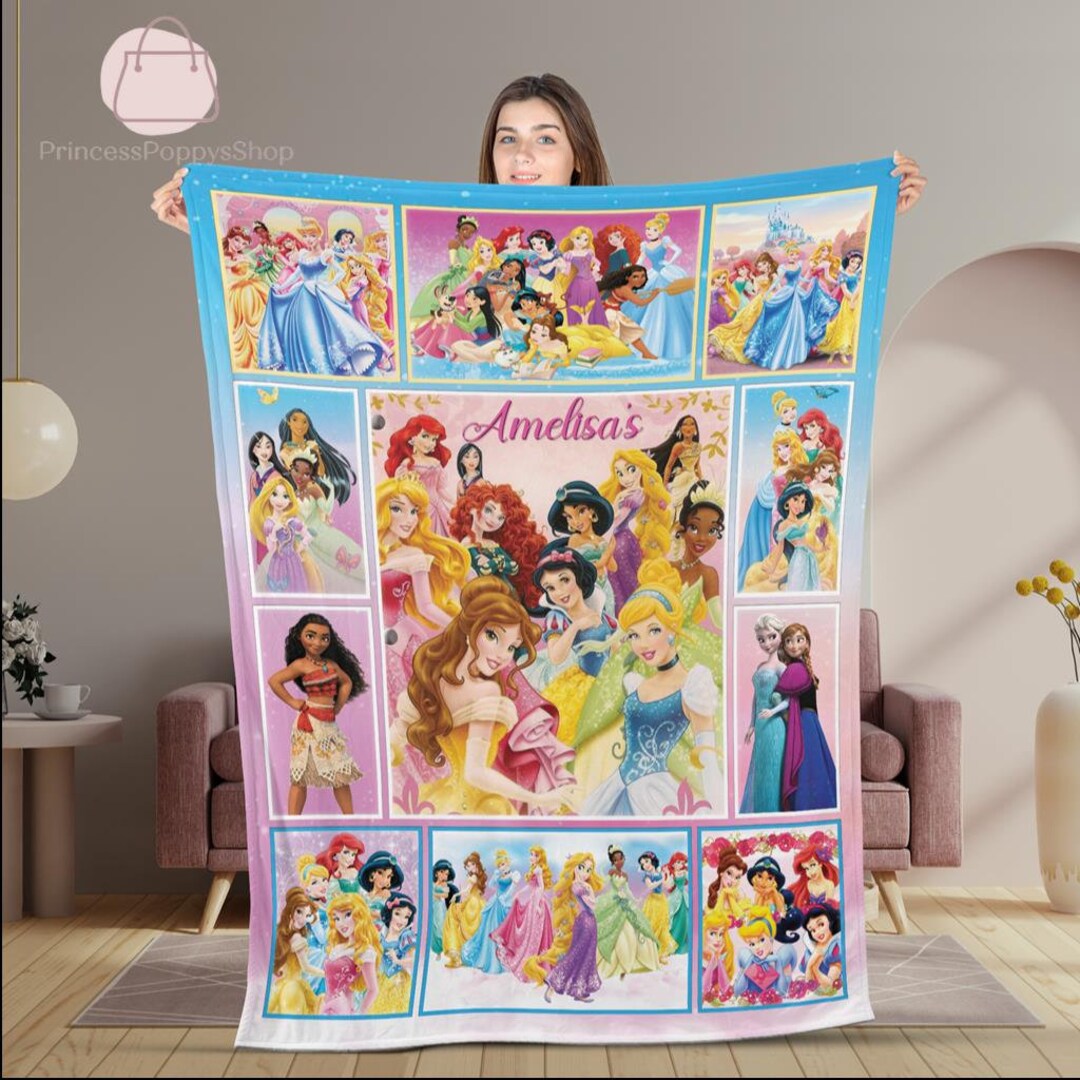 Personalized Princess Blanket Princess Birthday Gift - Etsy