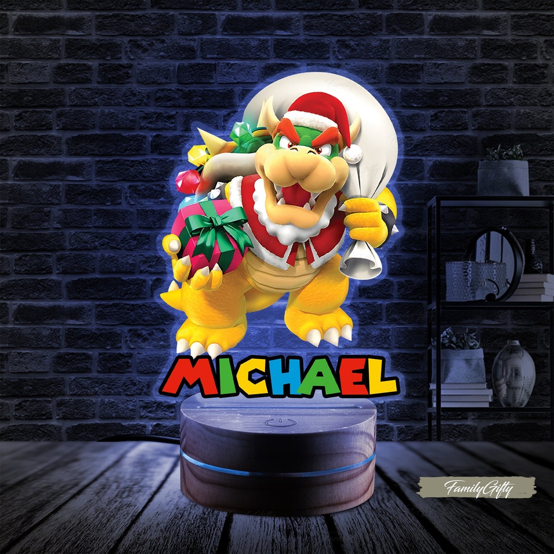Personalized Bowser Night Light Super Mario Night Light Etsy