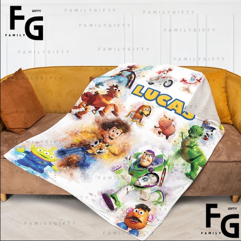 Personalized Toy Story Blanket Baby Blanket Personalized Etsy