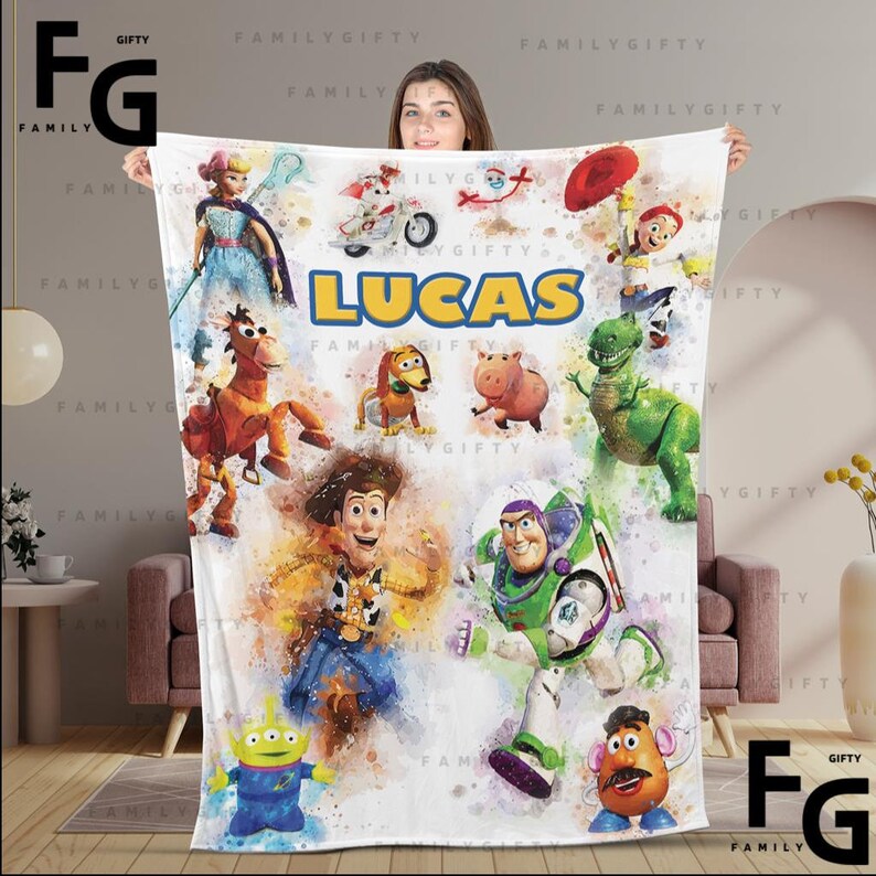 Personalized Toy Story Blanket Baby Blanket Personalized Etsy