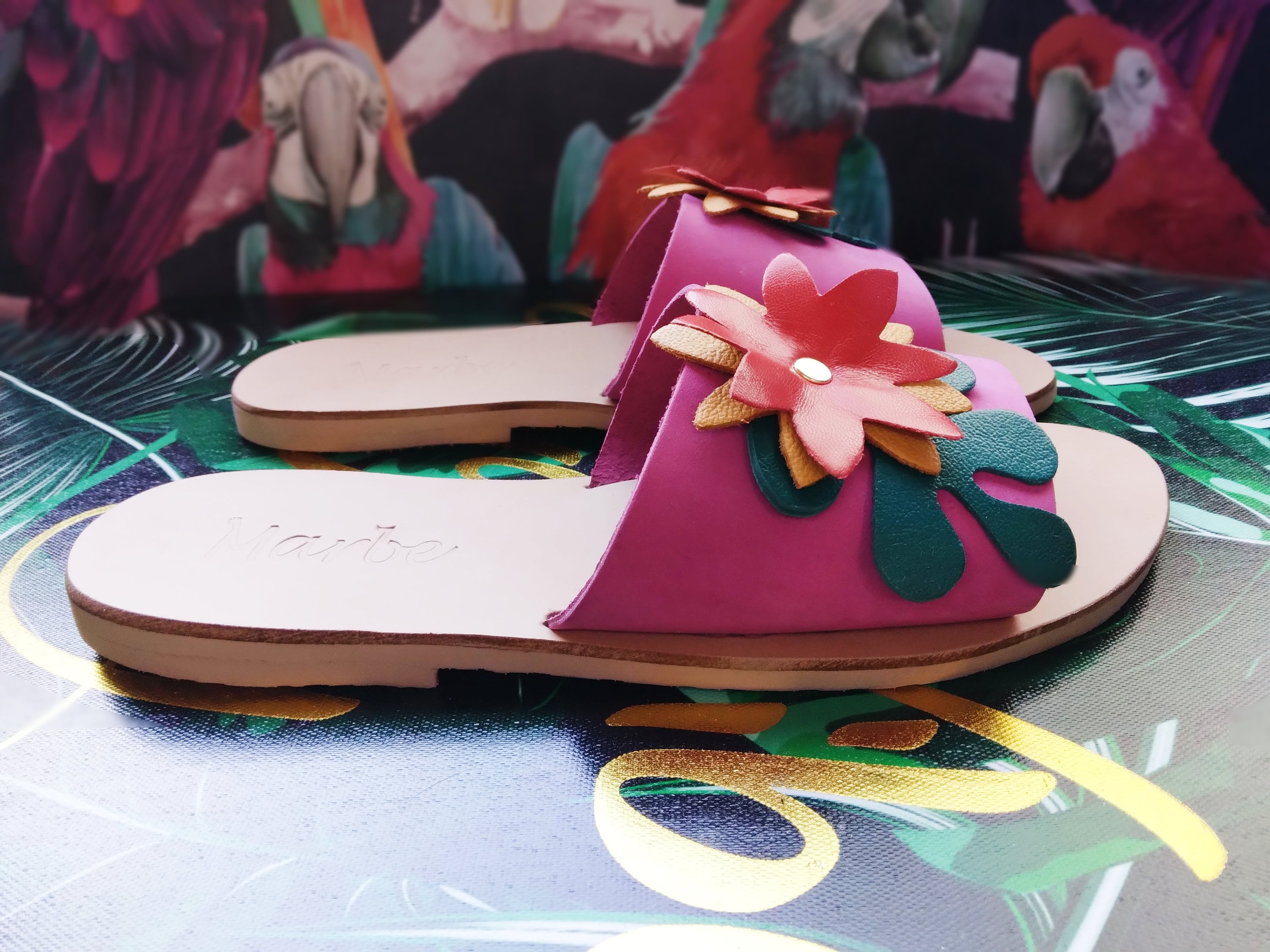 Fuchsia sandalen - Etsy Nederland