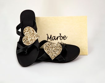 Handmade Leather Kid Sandal : The Heart (Kids Shoes ,Sandals for Children ,Summer Flats , Designer Shoes , Greek Sandals , Baby Shoes)