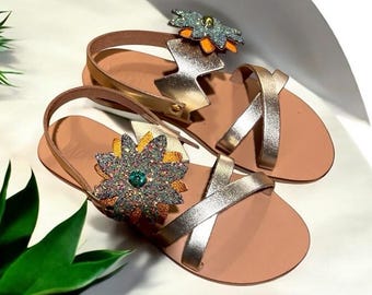 Greek leather sandals, leather sandals women, bespoke Greek sandals, Marbe strappy sandals, strap sandals, summer shoes,gift for her: Evelyn