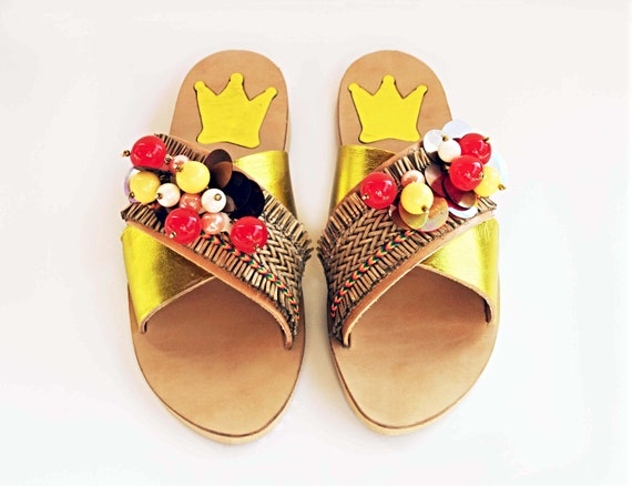 Greece slide sandals sale