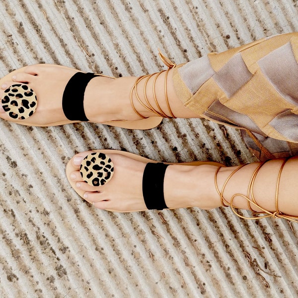 animal print sandals