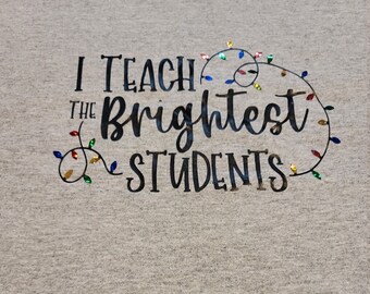 T-shirt, camicie, camicie personalizzate, magliette personalizzate, camicie personalizzate, Natale, camicia di Natale, insegnante, regalo per insegnante, camicia per insegnante