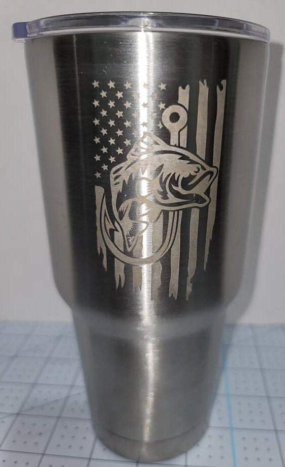 Etched Stainless Steel Tumbler, Etched Tumbler, Tumbler, Personalized