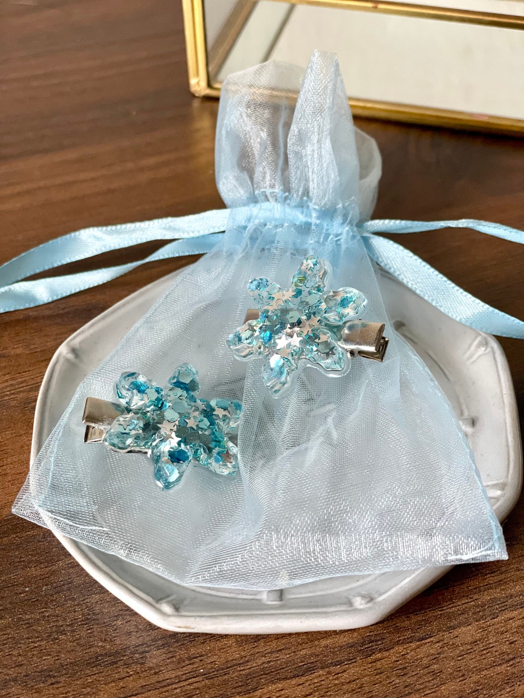 Mini Snowflake Clips Snow Queen Inspired Mini Snowflake Hair Clips - Etsy