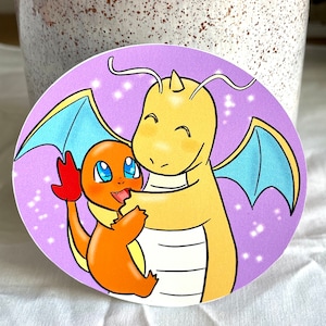 Dragonite Charmander Cuddles Sticker