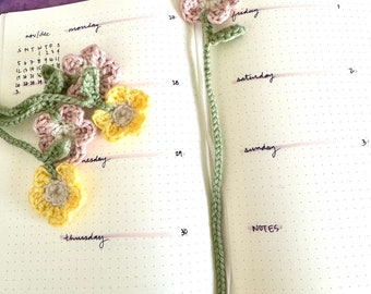 Flower Crochet Bookmarks