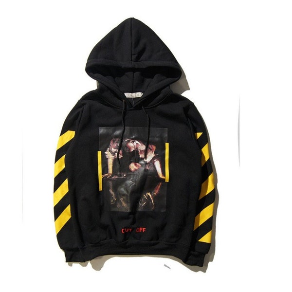 OFF-WHITE Caravaggio Print Hoodies Unisex Hoodie Gift for Him Gift for Her