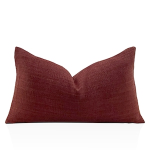 Pampa Pillow Cover in Red  Designer Throw Pillows