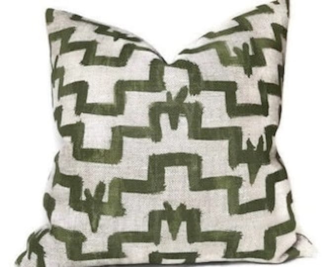 Tulu Pillow Cover in Olive Green, Decorative Pillows Etsy