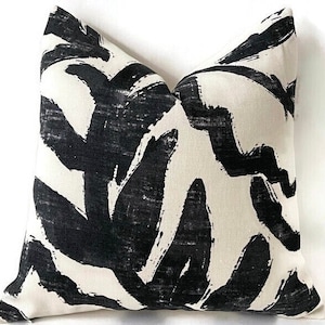 Sauvage Pillow  Cover in  Forastero, Black Pillows, Decorative Throw Pillow, Black Decor