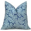 Tahiti Leaf Cushion - Navy