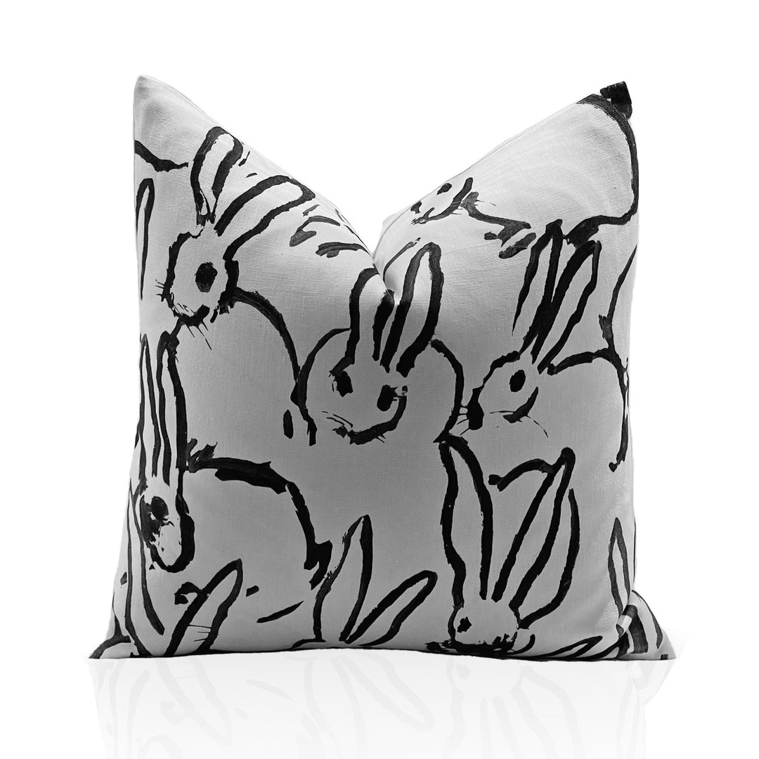 Black Bunny Pillow Lee Jofa Groundworks Animal Hutch Pillow Etsy