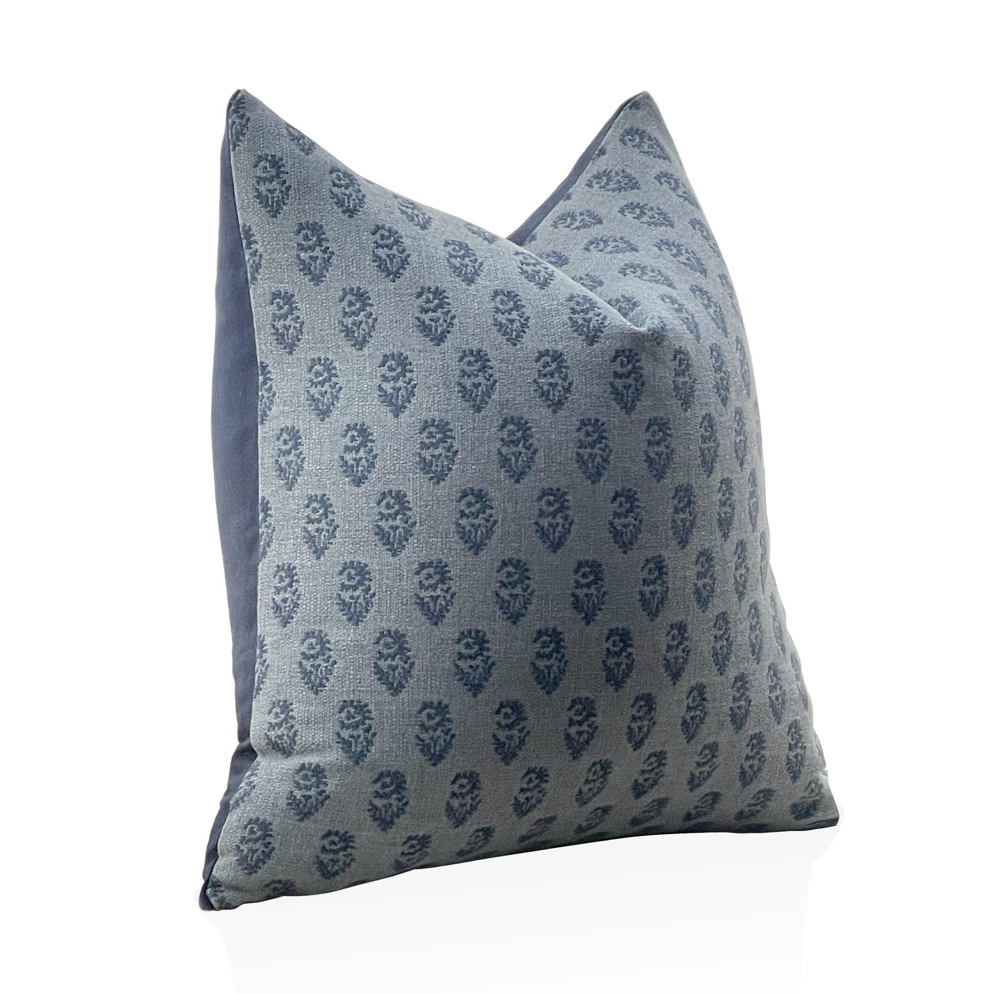 Peter Dunham Rajmata Tonal Pillow Cover in Indigo Ocean, Decorative ...
