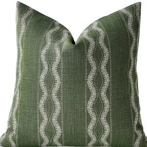 Peter Dunham Zanzibar Kissenbezug in Grün, Dekokissen, Designerkissen