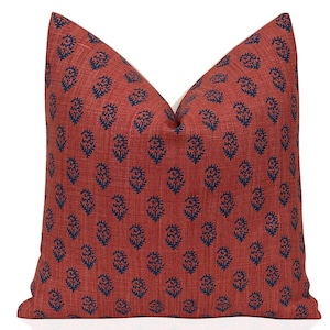 Peter Dunham Rajmata Tonal Pillow Cover in Indigo Raspberry, Decorative Throw Pillow