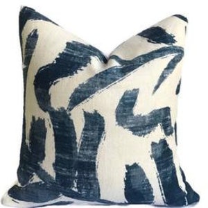 Sauvage Pillow  Cover in  Azure, Brush Stroke Pillows, Decorative Throw Pillow Decorative Pillows, Blue Pillows