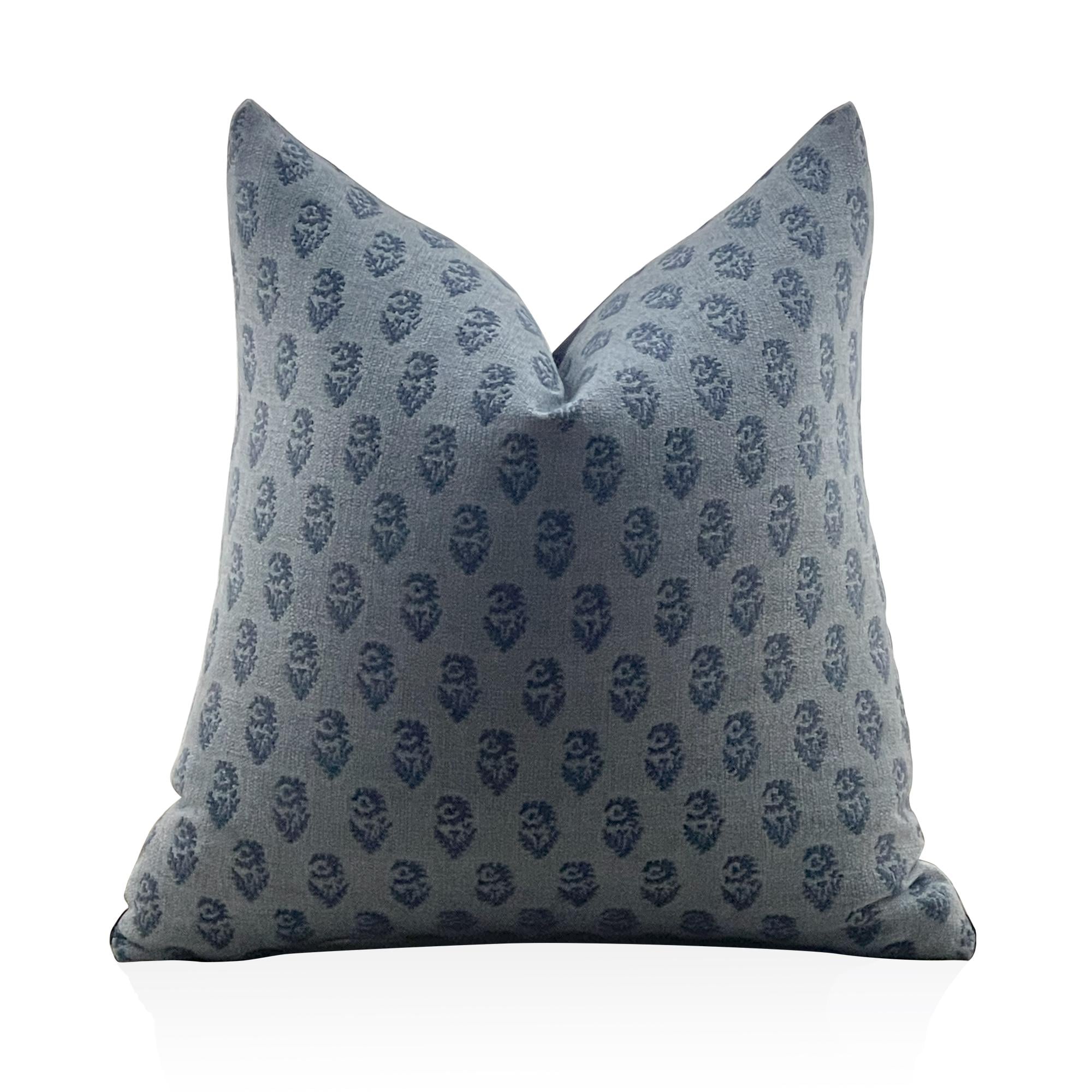 Peter Dunham Rajmata Tonal Pillow Cover in Indigo Ocean, Decorative ...