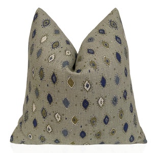 Peter Dunham Pillow Oona in Ocean / Indigo, dekoratives Kissen, Designerkissen