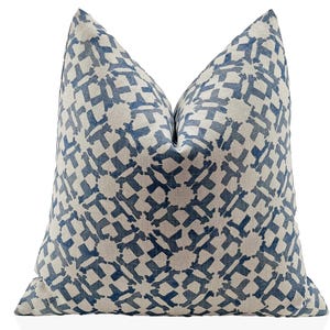 Peter Dunham Orcha Kissenbezug in indigo, Blaues dekoratives Kissen