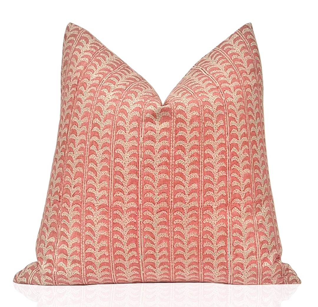 Walter G Luxor Pillow Cover in Guava, Luxor Pillow, Designer Throw