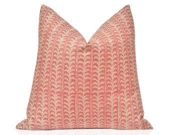 Walter G Luxor Pillow Cover in Guava, Luxor Pillow,  Designer Throw Pillows, Decorative Pillows