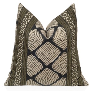 Thibaut Austin Striped Pillow Cover in Blue and Green,  Designer Lumbar  pillow, Geometric Pillow
