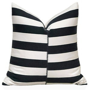 Daran Pillow Cover, Black Designer Throw Pillow 20x20