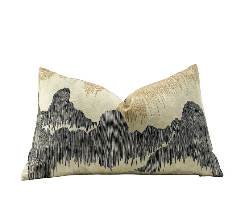 Cascadia Basalt Pillow Cover, Designer Cushions, Decorative Throw ...