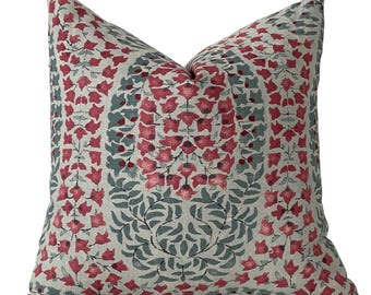 Pillow Cover in Calico, Monsoon, Designer Throw Pillows, Decorative Pillows