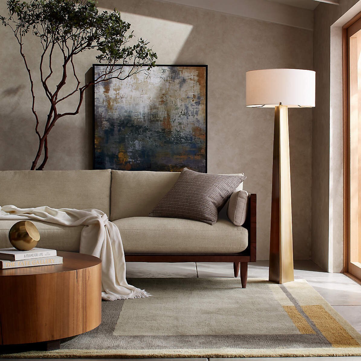 Modern Crate & Barrel Kirk Color Block Colored Rug 100 Woolen Etsy