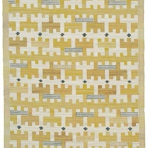 Yellow kilim Swedish Flat-weave Rug Scandinavian Wool Kilim Rug Handwoven, Kilim Jute Rug Bohemian Rug, Indian Custom Rug Cotton Durrie !