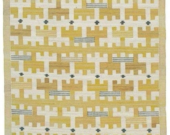 Tappeto kilim giallo svedese a tessitura piatta Tappeto scandinavo Kilim in lana tessuto a mano, tappeto Kilim in iuta tappeto Boho, tappeto indiano personalizzato in cotone Durrie!