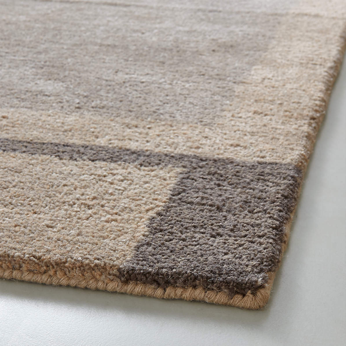 Modern Crate & Barrel Kirk Color Block Colored Rug 100 Woolen Etsy