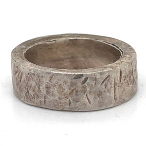 Sterling Silver Band - Silver Hammered Band, textured silver ring, unisex ring, handmade silver ring, Promise Ring, Sterling Silver Ring