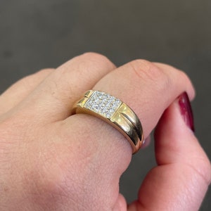 18KT 18 Karat HGE Heavy Yellow Gold Electroplate With Cubic 18KT 18 Karat HGE Heavy Yellow Gold Electroplate With Cubic
