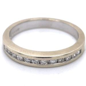Estate Ring 0.25 CT Round Shape Natural Diamond , Solid 14k White Gold , Vintage Ring , One Of A Kind